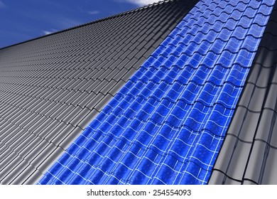 Roof With Solar Tiles