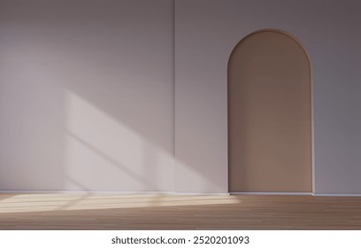 Room empty of design interior minimalis, mockup living room, clean and relax. 3d render
