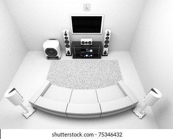 The Room With Hi-end Audio System TV