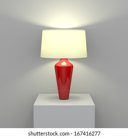room with a lamp