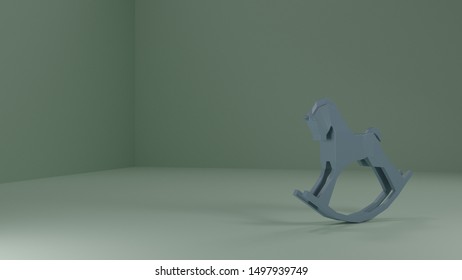 Room With Rocking Horse 3D Render