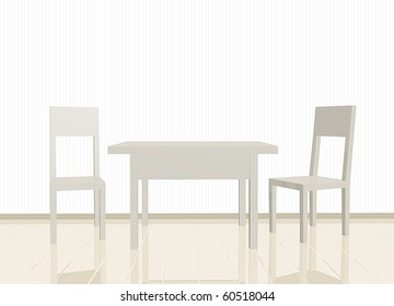 room with table and chairs