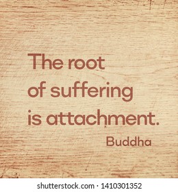 Root Suffering Attachment Famous Quote Gautama Stock Illustration ...