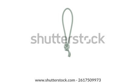 rope string loop on white 3D rendering