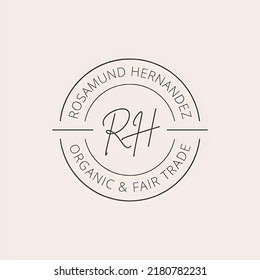 Rosamund Hernandez, Organic And Fair Trade - Logo With Canva