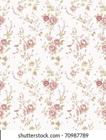 Rose bouquet design Seamless pattern with White  background