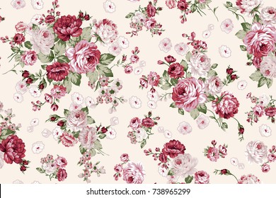 Rose Bouquet Flower Pattern