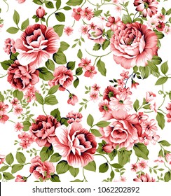 Beautiful Rose Flower Pattern Little Floral Stock Illustration ...