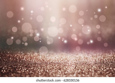 Rose Gold And Purple Sparkle Glitter Background 