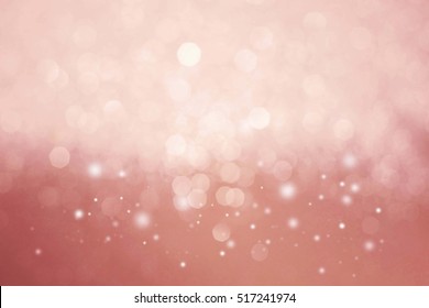 Rose Gold And Silver Abstract Glowing Christmas Background