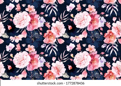 Watercolor Garden Pattern High Res Stock Images Shutterstock