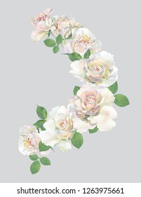 Roses decor for greetings and invitations, weddings, birthdays