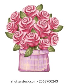 Ilustración rosas  Flor