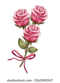 Ilustración rosas  Flor