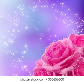 Roses Sparkle Stars Stock Illustration 358656800 | Shutterstock