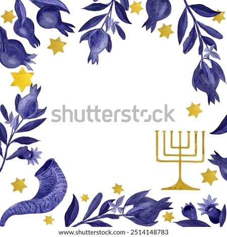 Image, Stock Photo Horn violets as painted