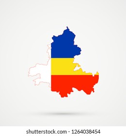 Germany Map Flag White Background Stock Vector (Royalty Free) 741927439