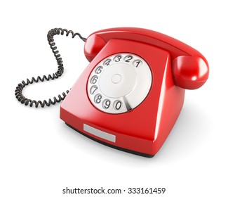 Rotary Phone Isolated On White Background Stock Illustration 333161459