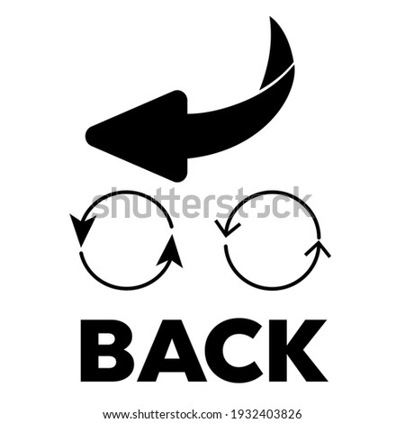 Rotating, circular, cyclic arrows. Recurrence sign. Flip over or turn arrow. Reverse sign