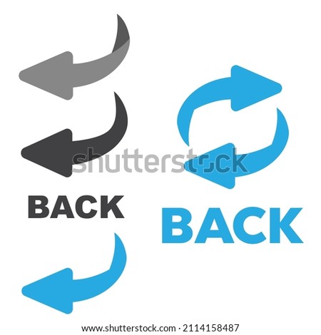 Rotating, circular, cyclic arrows. Recurrence sign. Flip over or turn arrow. Reverse sign