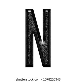 Rough Black Metal Letter N 3d Stock Illustration 1078220348 | Shutterstock