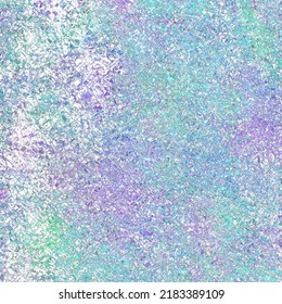 Rough Blue Iridescent Texture. Lilac And Blue Glittery Background. 