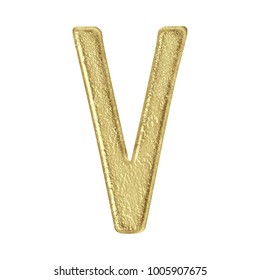 Golden Glitering Letter V Uppercase 3d Stock Illustration 764185630 ...