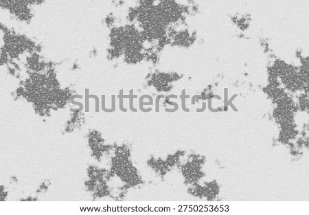 A rough grunge background featuring distressed white patches resembling peeling paint or snow over a dark metallic surface.