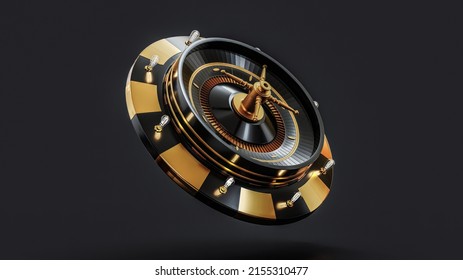 Roulette, poker on the chip roulette and nightlife, risky game at casino lights. Game of chance isolated in the dark, shiny numbers and ball. 3d rendering. - Powered by Shutterstock