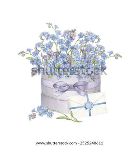 Similar – Image, Stock Photo pink forget-me-not flower