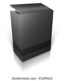 Round box. Software box on white background.
