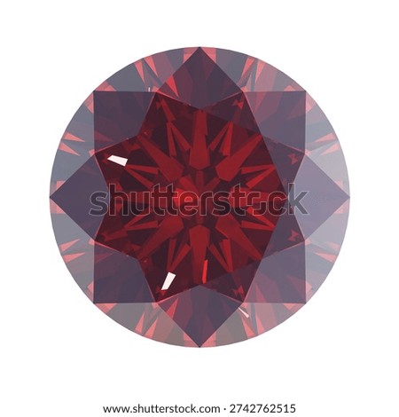 Round brilliant cut ruby ​​1