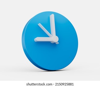 Round clock 3d icon. minimal style. Time keeping , measurement of time, time management and deadline concept 3d illustration