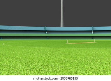 round cricket stadium background 3d render series 