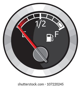 Round Empty Gas Tank Illustration