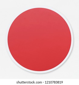 Round empty red circle illustration