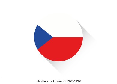 Round Flag Shadow Czech Republic Stock Vector (Royalty Free) 314580821 ...