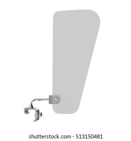 round Flag or shelf-stopper. 3D rendering