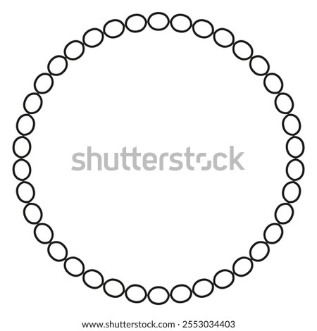 Round frame with geometric pattern for making stamps and patterns