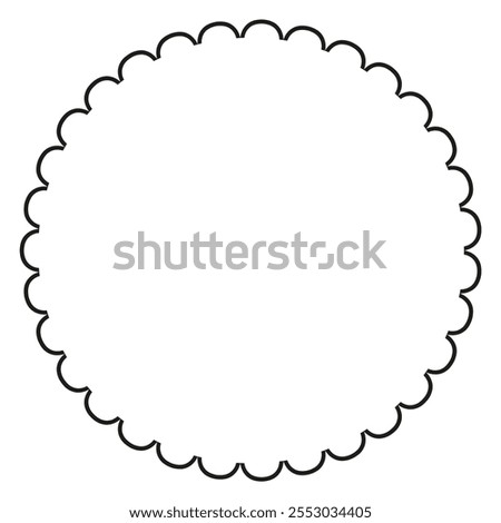 Round frame with geometric pattern for making stamps and patterns