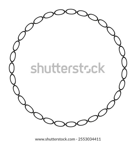 Round frame with geometric pattern for making stamps and patterns