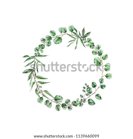 Similar – 8 with green flowers and leaves