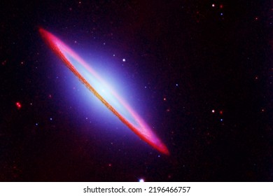 Round galaxy in deep space. Elements of this image furnished by NASA. High quality photo