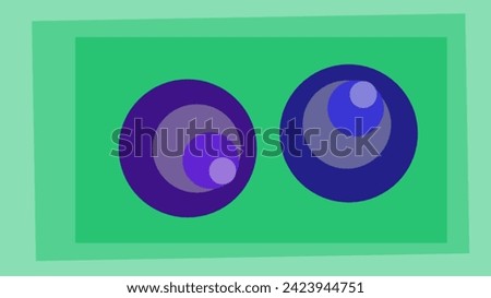 Round Geometric Shapes with interesting green color background Stock foto © 
