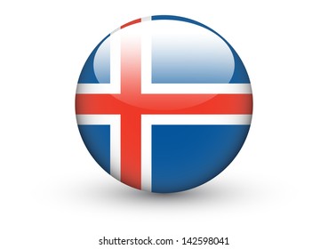 Round Icon National Flag Iceland Isolated Stock Illustration 142598041 ...