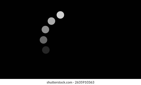 Round loading icon rotating smoothly. Suitable for interfaces and loading screens. 4k illustration.