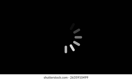 Round loading icon rotating smoothly. Suitable for interfaces and loading screens. 4k illustration.