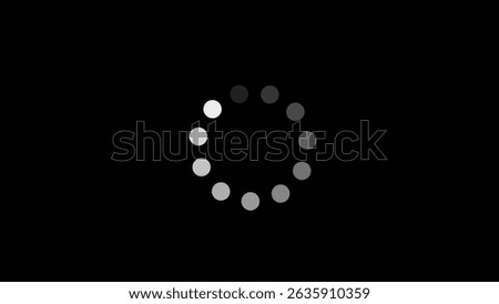 Round loading icon rotating smoothly. Suitable for interfaces and loading screens. 4k illustration.