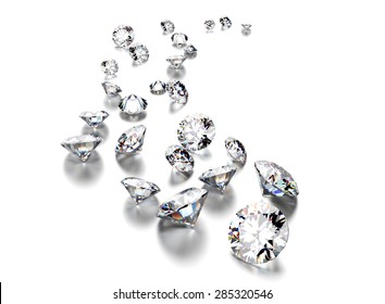  Round shape gemstone on  white. Jewelry background - Shutterstock ID 285320546