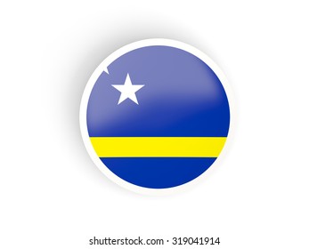 Round Sticker Flag Curacao Isolated On Stock Illustration 319041914 ...